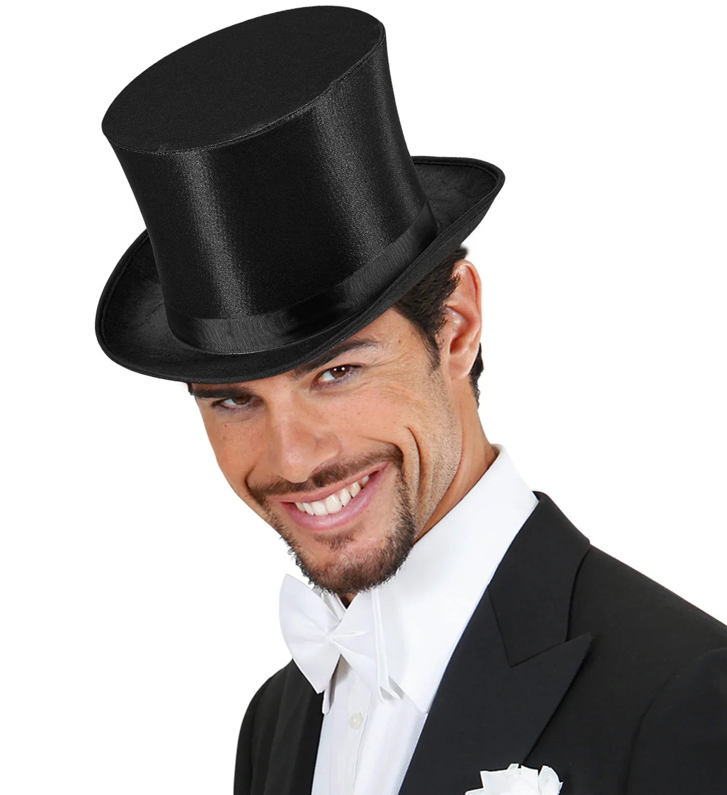 Chistera Negra de Raso para Adulto Chisteras Widmann